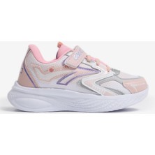 Tonny Black Çocuk Unisex Pudra Lila Eva Faylon Taban Cırtlı Lastik Bağcıklı Spor Ayakkabı