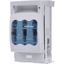 Wöhner 33198 , Nh Sigorta Yük Ayırıcı 00 Boy 160 A, Bara Montajlı, Üst / Alt Bağlantı Kutu Terminali