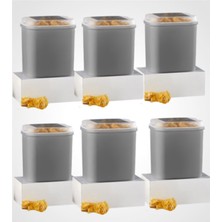 Özbience Geniş Kapasiteli Ahmet Un ve Bakliyat Saklama Kabı 4,5 Litre, 6'lı Set
