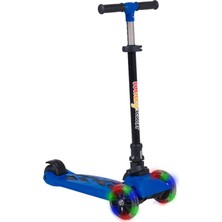 PremiumPort Işıklı 3 Tekerlekli Katlanabilir Scooter, 5-9 Yaş, 90 kg Kapasite