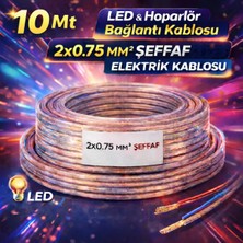 Poke 2x0.75 Şeffaf Elektrik Kablosu – LED - Hoparlör - Elektrik Bağlantı Kablosu 10 mt