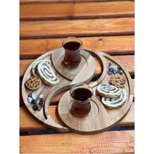 Özbience El Yapımı Doğal Ahşap Kahvaltı Tabağı Ying-Yang Sunum