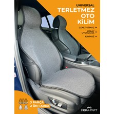 Meka Part Universal Terletmez Oto Kilim Seti – Kaymaz, Leke Tutmaz, Nefes Alabilir – 3 Parça (2 Ön + 1 Arka)