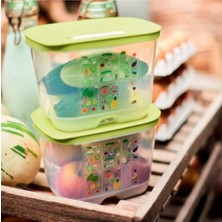 Özbience Pratik 1.8l Saklama Kabı Çift Seti, Kare Tasarım