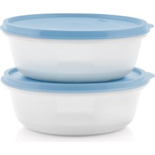 Özbience Çiftli 630ML Saklama ve Servis Kabı Seti, Buzlu Kullanım Için Ideal