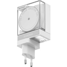 Sharge Retractable 65 Gan Şarj Cihazı - Beyaz