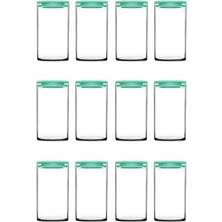 Özbience 12'li Turkuaz Kapaklı Vakumlu Kavanoz Seti, 730CC, Ofis ve Mutfak Için