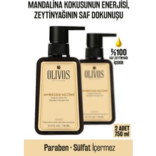 Doğal Zeytinyağlı Mandalina Kokulu Banyo Duş Jeli Zeytinyağı Mandalinalı Nemlendirici 2 Adet 750ML