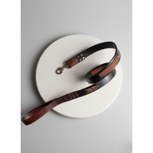 Balkonda Köpek Gezdirme Kayışı Tasması 2,5 cm Genişlik Deri