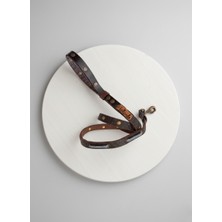 Balkonda Köpek Gezdirme Kayışı Tasması 2,5 cm Genişlik Deri