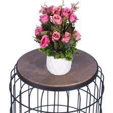 Yapay Çiçek Sitesi Beton Saksıda Yapay Çiçekli Tanzimler Model 13