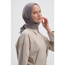 Carell Şantuk Çift Taraflı Ipekli Şal Küllü Gri