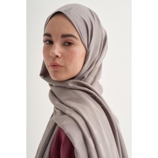 Carell C Desen Monogram Pamuk Ipek Şal Küllü Gri