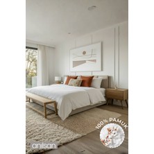 Anılsan Camelia King Düz Ranforce Nevresim Set- Beyaz %100 Pamuk