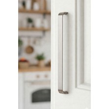 Berfino 739/224/02 Mat Krom Mobilya Kulp – Dolap & Çekmece Kulpu – Modern Minimal Tasarım – 5’li Paket