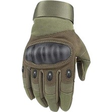 Single Sword Destekli Tam Parmak Dokunmatik Taktik Motosiklet Eldiveni Nubuk & Mikro Fiber,korumalı