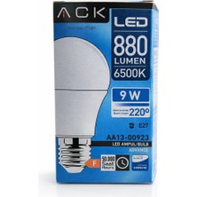 Ack 9WAT  6500K Beyaz LED Ampul  3 ADET