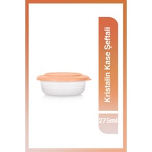 Özbience Şeftali Renkli Kristal Kase, Meyve ve Sebze Saklama Kabı, 275 ml