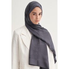 Carell C Desen Monogram Pamuk Ipek Şal Antrasit