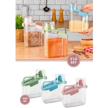 Özbience Sızdırmaz Çok Fonksiyonlu Saklama Kabı Seti, 1100 Ml, 3'lü