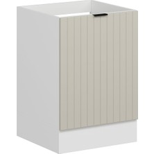 Alvinka Mutfak Modül Mbr_b Alt 1k 60CM Evye Dolap Beyaz Kumtaşı Suntalam