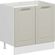 Alvinka Mutfak Modül Mbr_c Alt 2k 90CM Evye Dolap Beyaz Kumtaşı Suntalam