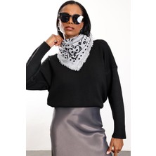 5in1Canpolat Siyah Basic Triko Kazak 251019