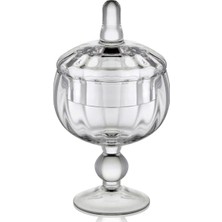 Özbience Şık Ayaklı Cam Saklama Kabı, 21 Cm, Pratik ve Dayanıklı Tasarım