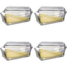 Özbience Bölmesiz Saklama Kabı Seti, Reçellik ve Kahvaltılıklar, 4'lü Paket