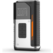 Bosile 4'ü 1 Arada Akü Takviye Cihazı: 12000MAH / 1200A Jump Starter, Dijital Lastik Pompası, Powerbank ve LED Fener