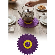 Omilife Ayçiçeği Model Kaymaz Silikon Nihale – Tencere, Tava, Çaydanlık ve Servis Altlığı 18,5 x 18,5 cm