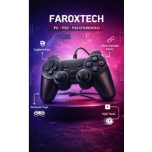 FaroxTech Pc - Laptop Win 7,8,10,11 Uyumlu - Oyun Kolu - Tak Çalıştır Model - Tüm Oyunlarla Uyumlu !