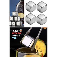 Özbience Paslanmaz Çelik Buz Küpleri, Yeniden Kullanılabilir, Soğutucu ve Şık Tasarım