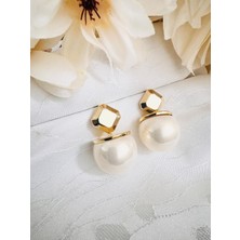 Devi Fashion Büyük Top Inci Premium Küpe 4 cm