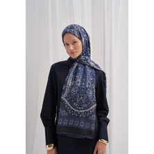 Carell Midnight Lacivert Comfy Ipek Şal