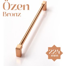 Badem10 Özen (1 Adet) 224 mm Bronz Metal Çekmece Dolap Mobilya Kulp Mobilyalar Için Şık Metalik Kulp