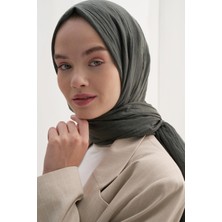 Carell Organik  Kırışık  Şal Haki