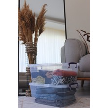 Özbience 15 Lt Kapaklı Plastik Saklama Kabı, Yatay ve Kilitli, Pratik Kullanım