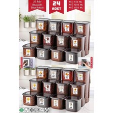 Özbience 24'lü Antrasit Kırılmaz Saklama Kabı Seti, Ekonomik, Dayanıklı, Çeşitli Hazne