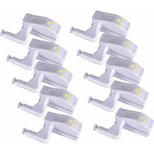 PremiumPort Işıklı Gardrop Içı Dolap Menteşesi Seti, LED Aydınlatıcı ve Pil Hediye