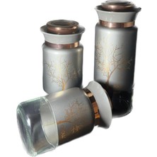 Özbience Ağaç Desenli 3'lü Kavanoz Seti, Şık ve Pratik Saklama Çözümleri