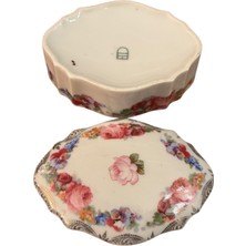 TT Vienna Damgalı Porselen Bonboniyer - 9 cm 6,5 cm