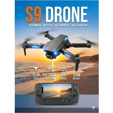 FaroxTech S9 Drone Hd Kamera Wifi Fpv Katlanabilir Uzaktan Kumandalı Mini Quadcopter Akıllı Drone