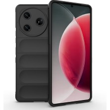 Subutu Tecno Spark 30 Pro Kılıf Esnek Tpu Oyuklu Arka Yüzey Tasarımlı Sbt Etnik Silikon Kapak - Siyah
