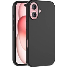 Subutu iPhone 16 Kılıf Magsafe Şarj Özellikli Sıvı Teknolojili Silinebilir Sert Sbt Kivi Kapak-Siyah