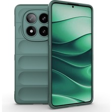 Subutu Redmi Note 14 Pro 4g Kılıf Esnek Tpu Oyuklu Arka Yüzey Tasarımlı Sbt Etnik Silikon Kapak - Koyu Yeş