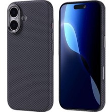 Subutu iPhone 17 Kılıf M-Safe Şarj Özellikli Karbon Fiber Görünümlü Sbt Nekst Kapak - Siyah