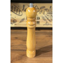 Özbience Ahşap Baharat Değirmeni, 21 Cm, Tuz ve Karabiber Öğütücü