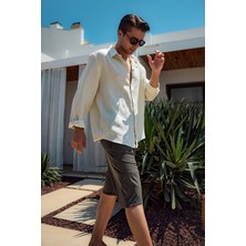 Ters Fermuar Erkek Şort Mayo Rks-08 Haki