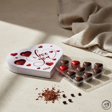Nutat - I Love You Kutulu Fındık Kremalı Hediye Kalp Çikolata 135 GR.